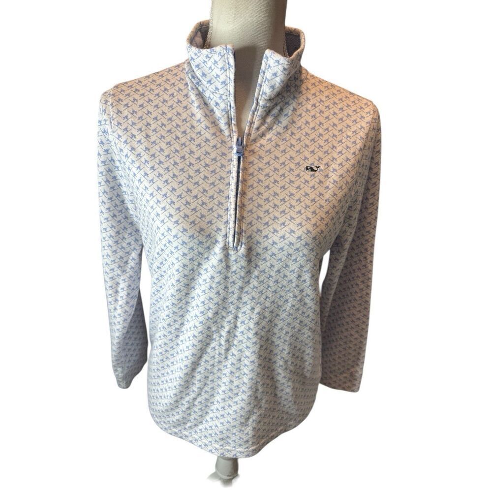 Vineyard Vines, Quarter Zip Ski Design, Warm Design, Designer Base Layer Size L